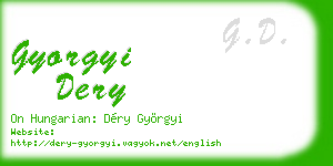 gyorgyi dery business card